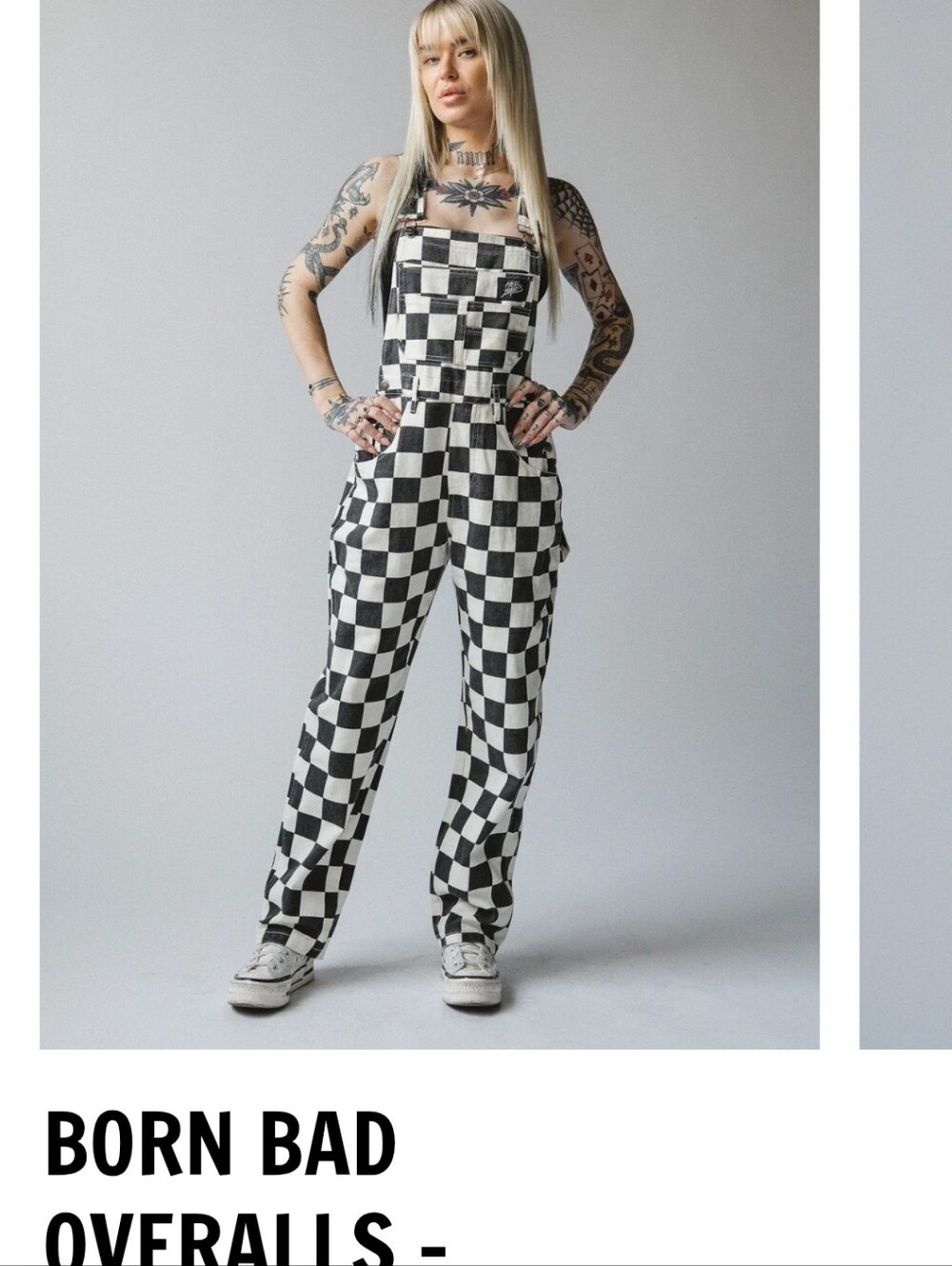 Hell Babes Checkered Overalls